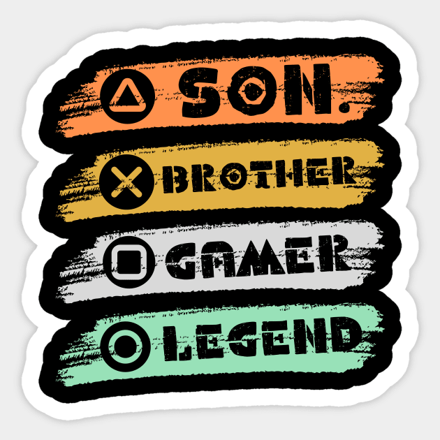 Son Brother Gamer Legend Sticker by The WYLD Tribe